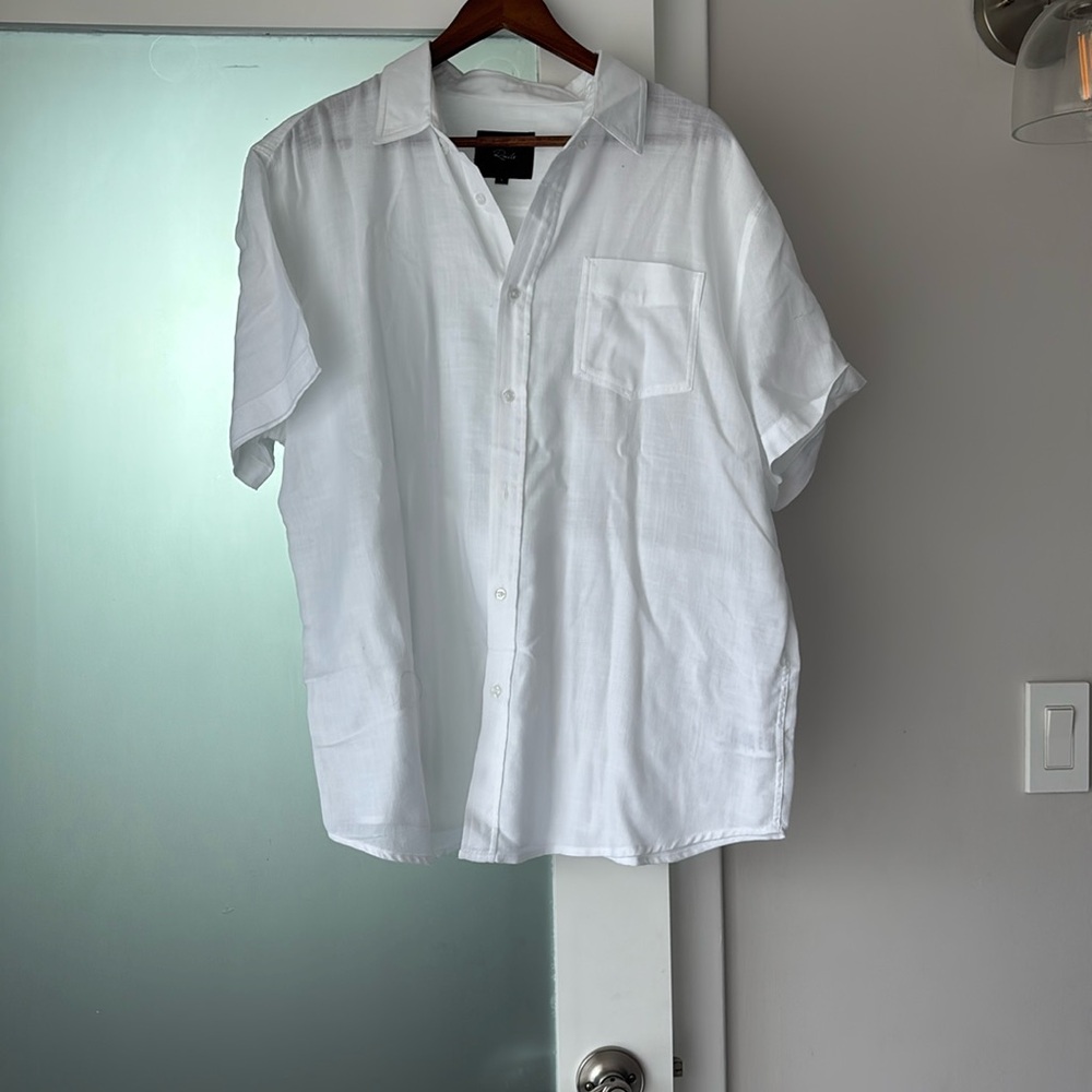 white button down shirt from rails size large